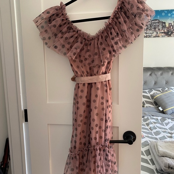 Pink polkadot dress - Picture 2 of 3